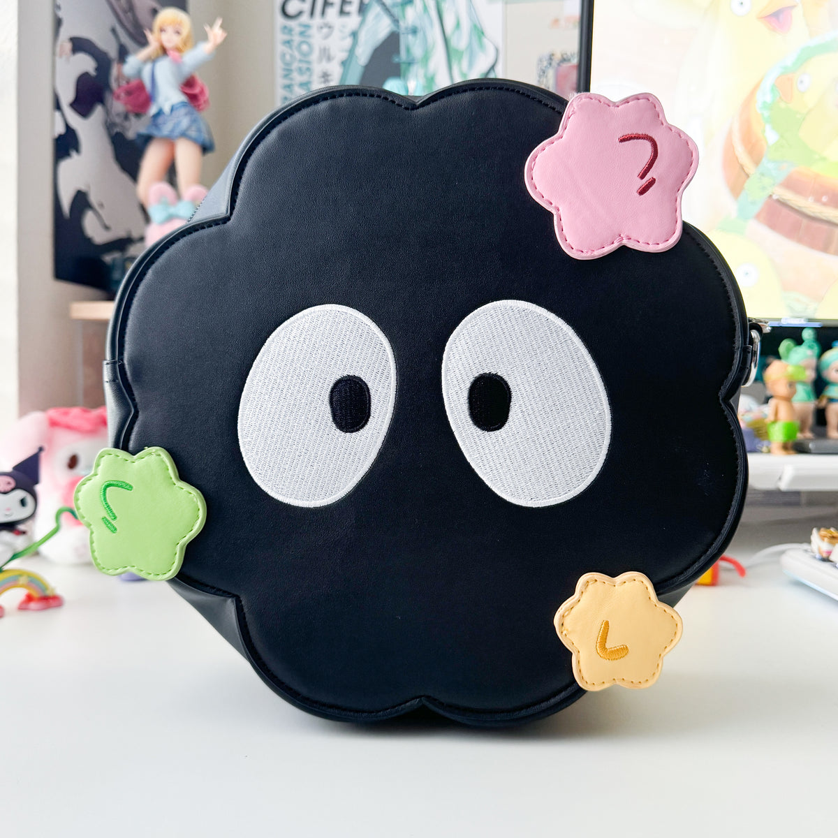 絲室　itoshitsu round bottom bag black ブラック Soot Sprite Ita Bag – quaphadoodle