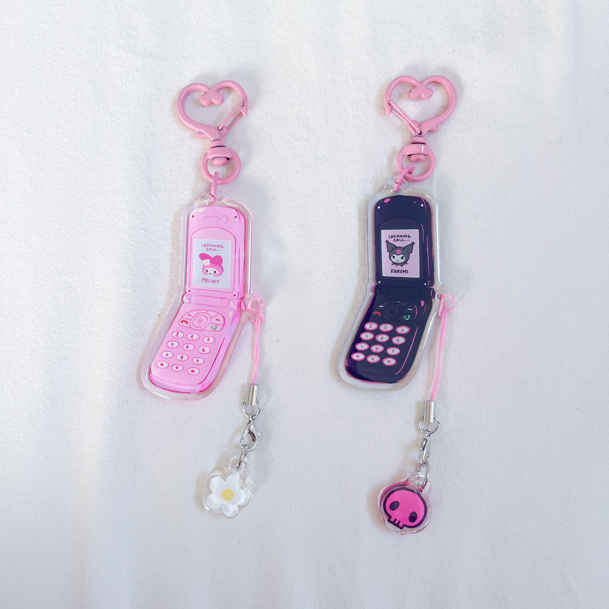 Sanrio Flip Phone Keychains quaphadoodle