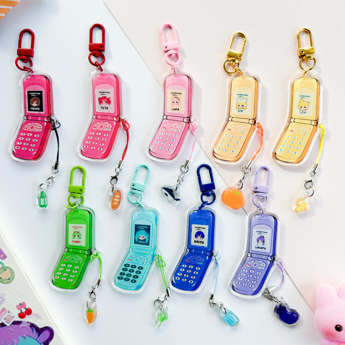 Gakupo Flip Phone Keychain – quaphadoodle