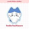 Broke Hachiware Sticker