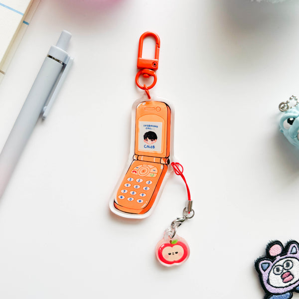 Caleb Flip Phone Keychain