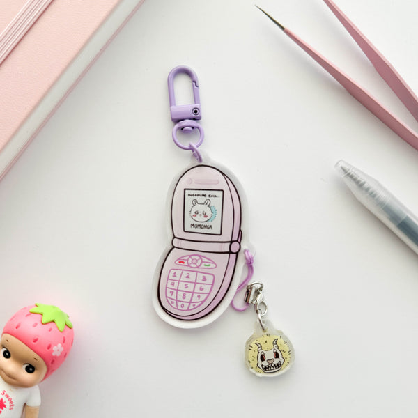 Momonga Flip Phone Keychain