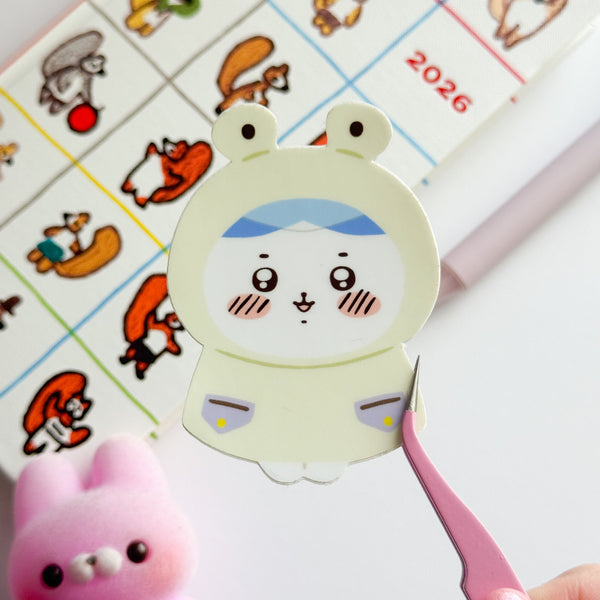 Hachiware Raincoat Sticker