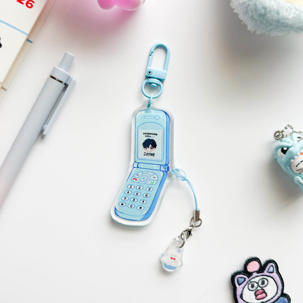 Zayne Flip Phone Keychain