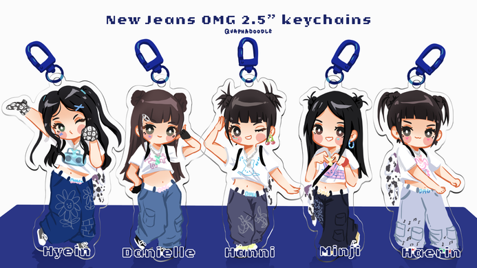 NewJeans OMG Keychains – quaphadoodle